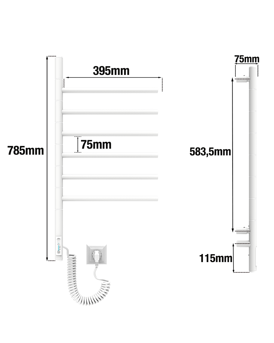 Vertical 6 White